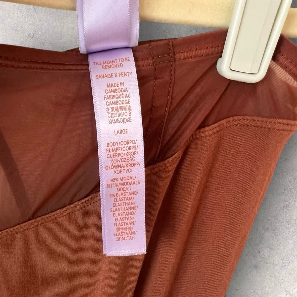 Savage X Fenty Aqua Hour Wide Leg Pant Cookie Brown Size L